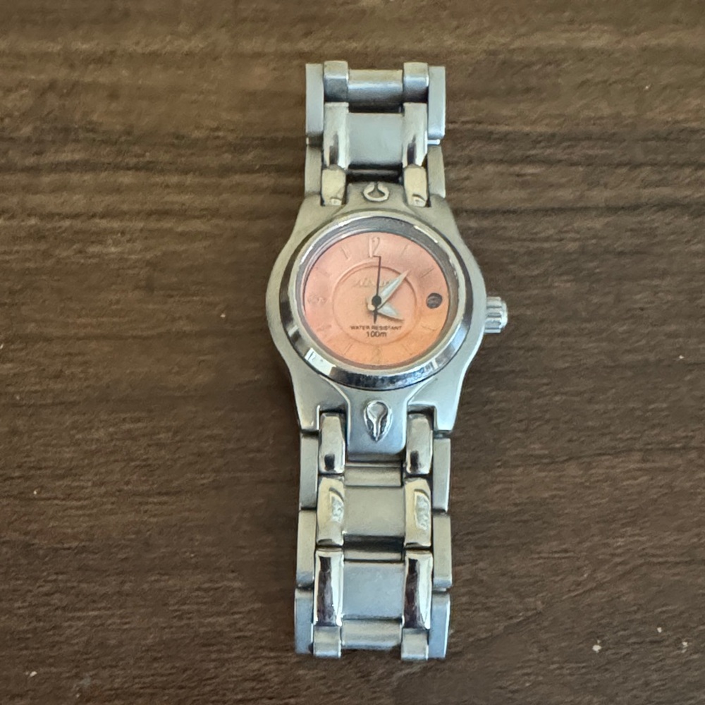 Nixon Stainless Steel Watch with Pink Dial